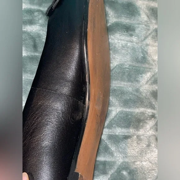 Coach Black Flats with Red Floral Accents GUC preloved rehab project as is - Picture 10 of 13